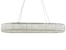NEWPORT 8240 8240N/90 oval , Люстра, Chrome Сlear crystal L90*W30*H10/250 cm LED 50W 4620Lm 3100-4000K
