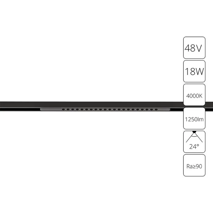 Магнитный трековый светильник Arte Lamp OPTIMA A7267PL-1BK | Дом Декора
