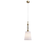 NEWPORT 4370 4371/S gold , Подвесной светильник, Gold Clear glass Shade white D14*H38/250 cm E14 1*40W