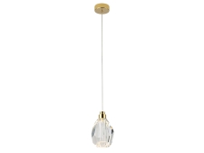 NEWPORT 8340 8341/S gold , Подвесной светильник, Gold Clear crystal D11*H14/250 cm LED 3W 3100K 300Lm