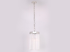 NEWPORT 10110 10111/S , Подвесной светильник, Nickel Clear crystal D18*H32/150 cm E27 1*40W