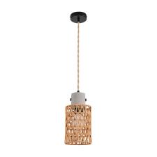 8366/1A ECO LN26 327 черный/серый/бежевый, бетон/металл/джутовый шнур Подвес E27 LED 10W 220V BOHO