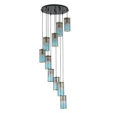 Подвесные 8401/10 moderni ln26 000 черный/античная бронза/серо-синий, металл/стекло люстра e14 10*40w 220v murano