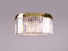 NEWPORT 10110 10118/PL gold , Потолочный светильник, Gold Clear crystal D50*H23 cm E14 8*40W