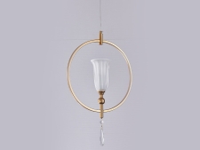 NEWPORT 4800 4801/S , Подвесной светильник, French gold Clear crystal Matt white glass D32*H50/280 cm E14 1*40W