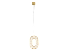NEWPORT 3670 3671/S champagne gold , Подвесной светильник, Champagne gold Clear crystal L18*W18*H27/250 cm LED 13W 3000K 1400LM