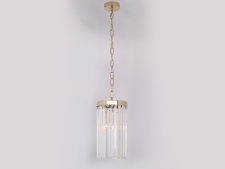 NEWPORT 10110 10111/S gold , Подвесной светильник, Gold Clear crystal D18*H32/150 cm E27 1*40W