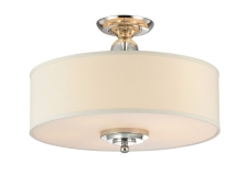 NEWPORT 31300 31305/PL , Потолочный светильник, Nickel Clear glass Shade beige D50*H38 cm E27 5*25W