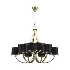 Подвесные 8406/9 moderni ln26 000 античная бронза/черный металл/текстиль люстра e14 6*40w + g9 3*20w 220v demetra