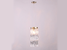 NEWPORT 10120 10121/S gold , Подвесной светильник, Polished champagne gold Clear crystal D12*H31,5/250 cm E27 1*40W