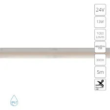 Светодиодная лента 24V 13W/m 3000К 5м IP67 Arte Lamp AQUA LANE A2448010-01-3K