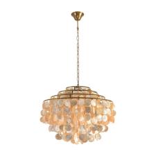 Подвесные 8386/6 moderni ln26 140 бронза/перламутровый, металл/ракушка люстра e14 6*40w 220v shella