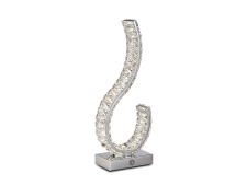 NEWPORT 8240 8240N/T chrome , Настольная лампа , Chrome Сlear crystal L18*9*H46 cm LED 9W 900Lm 3100-4000K